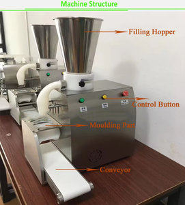 Machine multifonctionnelle pour la fabrication de pains vapeur, khinkali et shaomai, avec acier inoxydable de qualité alimentaire et capacité de 20 pièces/minute - Product Image 4
