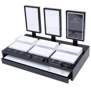 Custom acrylic cosmetics makeup display stand for shop acrylic cosmetic display cases racks fits bedroom dresser or vanity