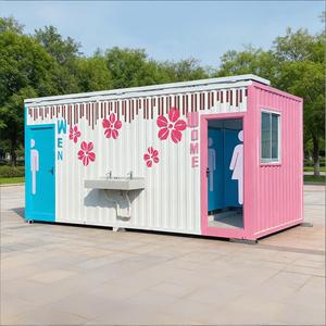 Bagni Pubblici Mobili Personalizzabili in Legno, Unità WC Portatile per Esterni con Strutture Separate per Uomini e <span class=keywords><strong>Donne</strong></span> - Product Image 2