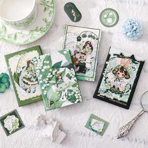 Carnet de poche A7 - Série Fille de la vallée, Illustration de couverture de style <span class=keywords><strong>2D</strong></span>, Mini journal relié, Cadeau personnalisé en gros - Product Image 3