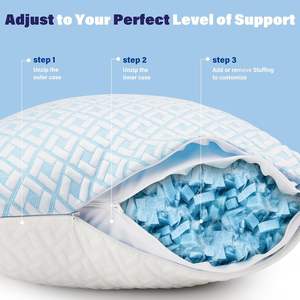 Versnipperde Kussens Van Traagschuim, Koelbedkussens Om Te Slapen, Wasbaar Afneembaar Hypoallergeen Kussen - Product Image 3