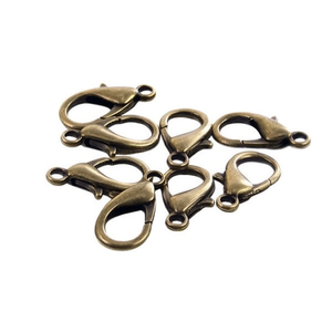 Ilan Lobster Clasps 16mm Antique <b>Bronze</b> 8pc Jewelry Findings - Product Image 1