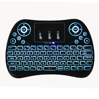 Clavier sans fil T2 Mini Qwerty rechargeable 2,4 GHz avec pavé tactile et souris pour le jeu