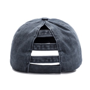 Mũ Thể Thao Đuôi Ngựa Cao Cổ Điển, Mũ Bóng Chày Cotton Giặt Đau Khổ Tùy Chỉnh Mũ Đuôi Ngựa - Product Image 3