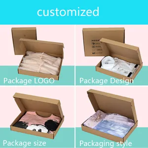 Customized Logo Shipping Boxes For Foldable Brown Corrugated Carton Underwear Clothing Packaging Mailer Boxes