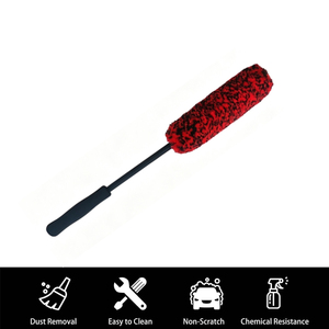 Brosses de nettoyage pour jantes et pneus de voiture avec long manche en PP souple pour le lavage automobile - Product Image 3