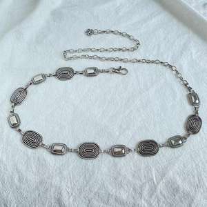 様々なゴールドまたはシルバー金属チェーンリンクディスクコンチョ夏女性ウエストチェーンネクタイベルトマッチホリデービーチ衣装 - Product Image 6