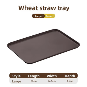 JY Creative Petit Plateau Écologique en Plastique PP, <span class=keywords><strong>Assiette</strong></span> en Paille <span class=keywords><strong>de</strong></span> Blé, Vaisselle pour Restaurant, Fruits, Snacks, Plats Préparés à Domicile, Durable et Élégant - Product Image 5