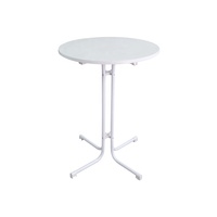 Table pliante ronde décontractée de haute qualité pour l'extérieur Table de bar haute blanche de jardin portable