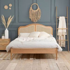 Luxury Oak <b>Bed</b> Solid Wood <b>Frame</b> King <b>Queen</b> <b>Size</b> Wooden <b>Bed</b> Elegant Bedroom Furniture for Premium Home Hotel - Product Image 1