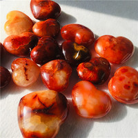 Coeur en cornaline naturelle coeur en agate rouge coeur en cristal de quartz