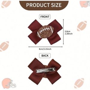 Barrette à cheveux en alliage thème européen et américain avec nœud pour enfants, marque YUSE, 8 cm - Product Image 4