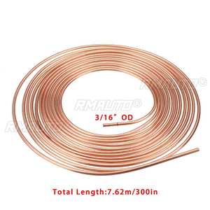 Kit de conduites de frein universelles en cuivre nickelé de 25 pieds, raccordement 3/16 " OD avec 15 écrous, antirouille, résistant à la corrosion S03K000002 - Product Image 2