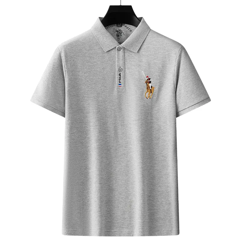 Best Verkopende Casual Stijl Ademende 100% Katoenen Heren Golf T-Shirts Snel Droog Sport Poloshirt Met Korte Mouwen Heren