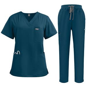 42192 OEM Unisexe 166gsm Tissu épais Double costume Femmes Scrubs médicaux de Noël - Product Image 1