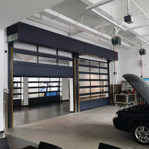 Porte <span class=keywords><strong>de</strong></span> <span class=keywords><strong>garage</strong></span> moderne suspendue électrique industrielle en alliage d'aluminium étanche style automatique pliable polymère moteur bois plastique - Product Image 2