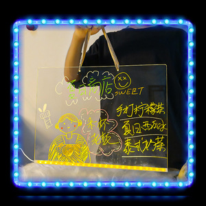 Led Acrylic Drawing <b>Board</b> 15Cm Erasable With Fluorescent Pens And Stand For Children Advertising - Product Image 4