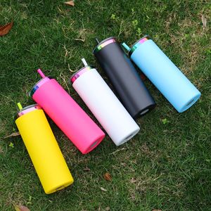 Taza termo de acero inoxidable de 20oz con revestimiento de arcoíris, tapa transparente, portátil, Ice <span class=keywords><strong>Bully</strong></span>, regalos de negocios rectos, empuñadura adelgazante - Product Image 2