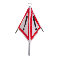 Trépied portable pliable avec film réfléchissant à 3 faces de quatrième qualité pour panneaux de signalisation, tentes déroulables et zones de chantier