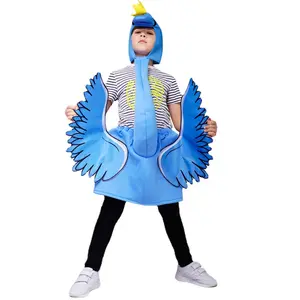 Funmulaire Flamingo Kostuums Voor Kinderen Grappige Roze Blauwe Vogel Outfit Voor Halloween Cosplay Role-Play