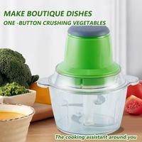 Hachoir à viande électrique en plastique haute performance 250W, 2L, avec boîtier en acier inoxydable personnalisable, pour restaurants et usage domestique