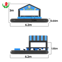Bar flottant gonflable sur mesure, bar aquatique commercial pour location événementielle