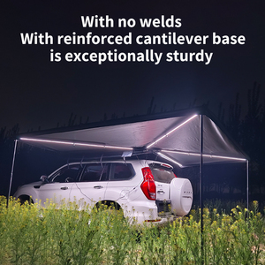 Auvent latéral <span class=keywords><strong>de</strong></span> <span class=keywords><strong>voiture</strong></span> 4x4 à 270 degrés avec éclairage LED, imperméable, pare-soleil, auvent <span class=keywords><strong>de</strong></span> <span class=keywords><strong>toit</strong></span> - <span class=keywords><strong>Prix</strong></span> usine - Product Image 4