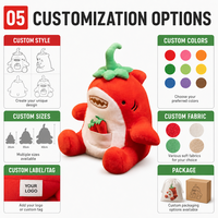 Boneka Hiu Cabai Merah Custom Langsung dari Pabrik, Isian Kapas, Kain Super Lembut - OEM/ODM untuk Merek Label Pribadi, Pesanan Grosir
