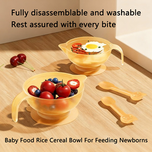 Tazón <span class=keywords><strong>de</strong></span> Comida <span class=keywords><strong>para</strong></span> Bebés al por Mayor con Cuchara, Logotipo Personalizado, Juego <span class=keywords><strong>de</strong></span> Alimentación Infantil <span class=keywords><strong>de</strong></span> Grado Alimenticio <span class=keywords><strong>para</strong></span> Recién Nacidos, Especializado <span class=keywords><strong>para</strong></span> <span class=keywords><strong>Cereal</strong></span> <span class=keywords><strong>de</strong></span> <span class=keywords><strong>Arroz</strong></span> y Sopa - Product Image 2