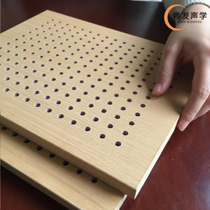 Paneles Acústicos de Madera Ignífugos, Absorbentes de Sonido, MDF Perforado, Modernos, para Sala de Estar, Gimnasio, <span class=keywords><strong>Auditorio</strong></span> - Product Image 1