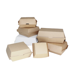 Cajas de embalaje para llevar en relieve de laminación brillante de grado alimenticio para carne pollo hamburguesa Sushi patata <span class=keywords><strong>Bar</strong></span> en estilo carpeta - Product Image 1