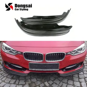 3 Series F30 F35กันชนหน้าแยกลิ้นหน้าคาร์บอนไฟเบอร์ Add-On Canards สำหรับการตัดแต่งขั้นพื้นฐาน2012-2016