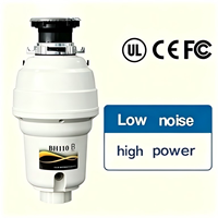 Broyeur de déchets alimentaires électrique Bone-Hammer Deluxe 1.25HP Haute Vitesse Grande Capacité Acier Inoxydable Silencieux BH110 Sans Fil