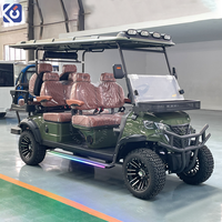 Voiturette de golf électrique 6 places CAMP avec batterie au lithium, véhicule utilitaire pour parcours de golf, complexe hôtelier, hôtel, communauté, campus