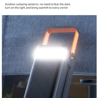 Banque d'alimentation solaire Li-Polymère haute capacité Kitway 22,5 W, double USB Type-C, écran numérique portable, cordon, lumière LED extérieure