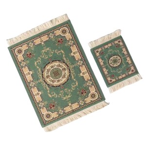 Mini Alfombra tejida persa alfombrilla de ratón con flecos decoración de mesa de oficina en casa <span class=keywords><strong>mapa</strong></span> físico nuevo estilo Retro alfombra patrón alfombrilla de ratón - Product Image 3