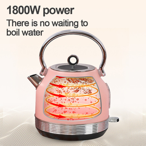 <strong>Retro</strong> Design Stainless Steel Electric <strong>Kettle</strong> with Thermometer Boil Dry Protection Classic Metal Style Water <strong>Kettle</strong> - Product Image 2