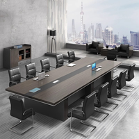 Table de conférence 16 places avec ovale avec table de conférence et chaise de bureau Design moderne pour un usage professionnel