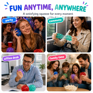 Crunchy New Crystal Gem <b>Ball</b> <b>Squeeze</b> Toys Colorful Noisy Sensory Stone Relief Toy Vacuum Sensory Squishy Novelty Gag for Autism - Product Image 6