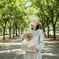 Sac de transport mains libres pour animaux de compagnie, design léger, tissu résistant aux rayures pour les sorties de style Chihuahua, idéal pour le camping en extérieur, avec réduction pour achat en gros