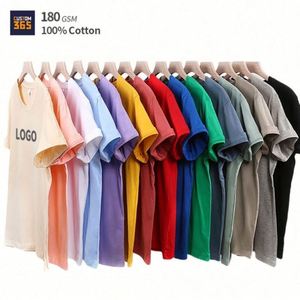 Camisetas de Manga Corta para Hombre, 180 GSM, 100% Algodón, Personalizadas, Lisas, Estampadas, Casuales, Anti-Pilling, Transpirables, Cuello Redondo, Tejido de Punto - Product Image 1