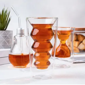 High Borosilicate double-layer glass special-shaped cup beverage beer cup