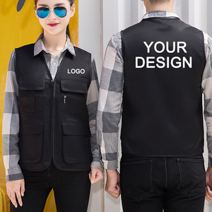 Gilet da pescatore di alta qualità senza maniche da arrampicata <span class=keywords><strong>sport</strong></span> estivi abbigliamento da lavoro con più tasche panciotto nero da trekking - Product Image 5