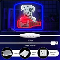 Neonawall Home & Gift Givers, enseigne au néon LED pour chien IP65, design mignon de chien et de bouteille de bière pour la décoration de la chambre