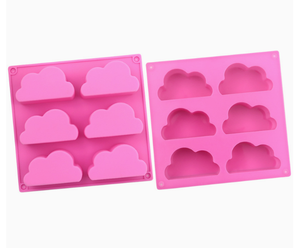 Moldes de silicona para pasteles con forma de nube de 6 cavidades sin BPA, molde de jabón, molde de silicona no tóxico para hornear pasteles para hornear - Product Image 2