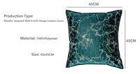 Coussins carrés personnalisés d'usine, housses de coussin décoratives de luxe en jacquard métallique, design artistique pour la maison