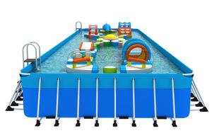 Lilytoys piscine gonflable eau Obstacle flottant parcours d'obstacles parc aquatique gonflable piscine eau jouets - Product Image 5