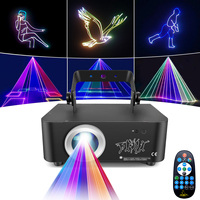 Neuer 500mW RGB Vollfarb-Animationslaser für 3D-Projektion, Party-Disco-Bühnenbeleuchtung für Nachtclubs