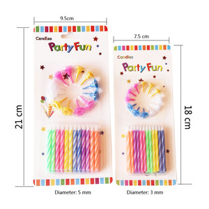 プロモーションフェスティブパックユニークなスパイラルキッズパーティーのお祝いお誕生日おめでとうケーキキャンドルセット子供用ホルダー付き - Product Image 6