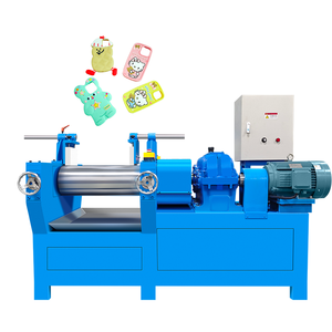 bibo Automatic 9 Inch <b>Rubber</b> Refining Machine Silicone Milling Machine for Solid Original Silicone <b>Material</b> Color Mix - Product Image 1